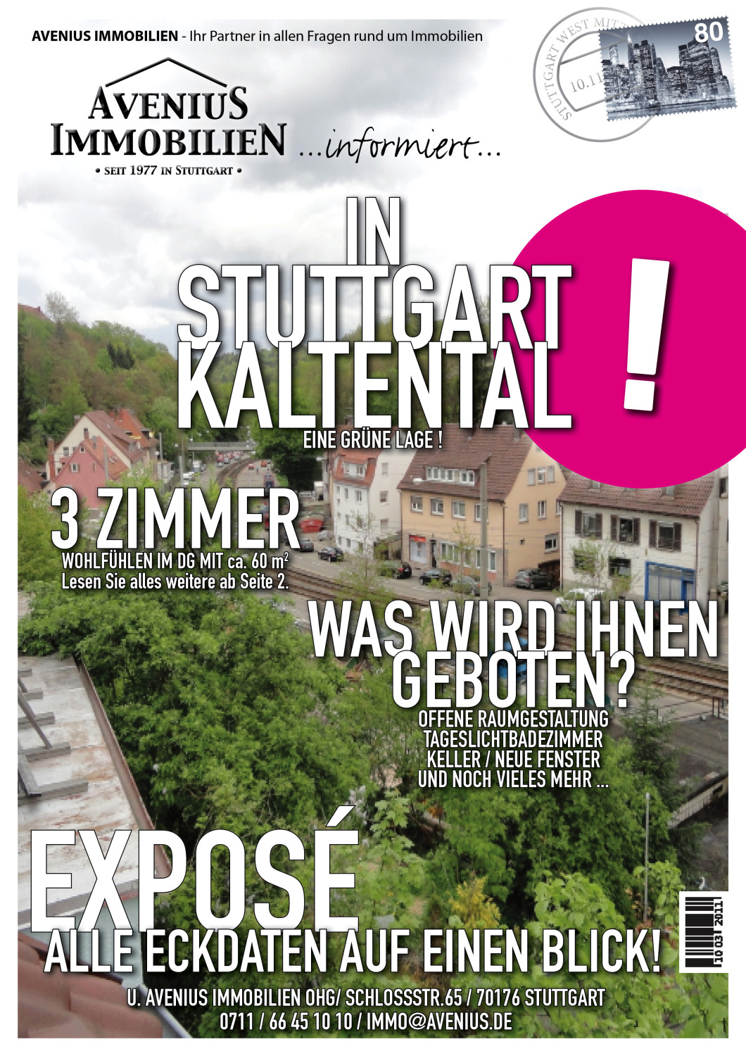 ruhige Lage - Stuttgart-Kaltental - einfache 3 Zimmer Dachgeschoß Wohnung